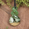 Twist or Pikorua carved from Flower Jade Pounamu - NZ Greenstone