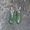 NZ Greenstone Roimata Earrings Hapopo Pounamu