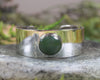 Sterling Silver Cuff Bangle with Pounamu