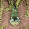 Twist or Pikorua carved from Flower Jade Pounamu - NZ Greenstone
