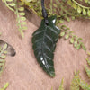 Kawakawa Pounamu Fern pendant - NZ Greenstone