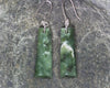 Toki Earrings carved from Hapopo Pounamu - NZ Greenstone