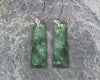 Toki Earrings carved from Hapopo Pounamu - NZ Greenstone