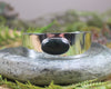 Sterling Silver Cuff Bangle with Pounamu