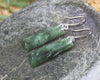 Toki Earrings carved from Hapopo Pounamu - NZ Greenstone