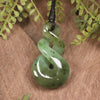 Twist or Pikorua carved from Hapopo Pounamu - NZ Greenstone