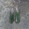 Roimata or Teardrop earrings carved from Kawakawa Pounamu - NZ Greenstone