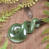 Twist or Pikorua carved from Hapopo Pounamu - NZ Greenstone