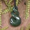 Twist carved from Kawakawa Pounamu - NZ Greenstone