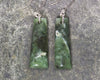 Toki Earrings carved from Hapopo Pounamu - NZ Greenstone