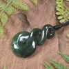 Twist carved from Kawakawa Pounamu - NZ Greenstone