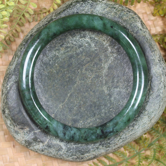 Bangle carved from Rimu Pounamu - NZ Greenstone