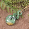 Twist or Pikorua carved from Flower Jade Pounamu - NZ Greenstone