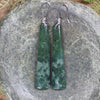 Roimata or Teardrop earrings carved from Kawakawa Pounamu - NZ Greenstone