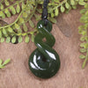 Twist carved from Rimu Pounamu - NZ Greenstone