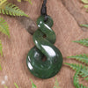 Twist carved from Kawakawa Pounamu - NZ Greenstone