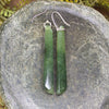 NZ Greenstone Roimata Earrings Hapopo Pounamu