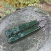 Roimata or Teardrop earrings carved from Kawakawa Pounamu - NZ Greenstone