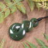 Twist carved from Kawakawa Pounamu - NZ Greenstone