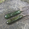 Roimata or Teardrop earrings carved from Kawakawa Pounamu - NZ Greenstone