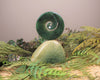 Koru sculpture carved from Hapopo Pounamu - NZ Greenstone