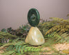 Koru sculpture carved from Hapopo Pounamu - NZ Greenstone