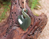 Twist carved from Inanga Pounamu - NZ Greenstone