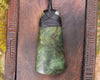 Toki or Adze Pendant carved from Flower Jade Pounamu - NZ Greenstone