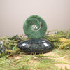 Koru sculpture carved from Hapopo Pounamu - NZ Greenstone