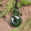 Twist carved from Kawakawa Pounamu - NZ Greenstone