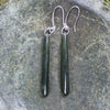 Roimata or Teardrop earrings carved from Kawakawa Pounamu - NZ Greenstone