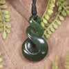 Twist carved from Kawakawa Pounamu - NZ Greenstone