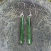 Roimata or Teardrop earrings carved from Kawakawa Pounamu - NZ Greenstone