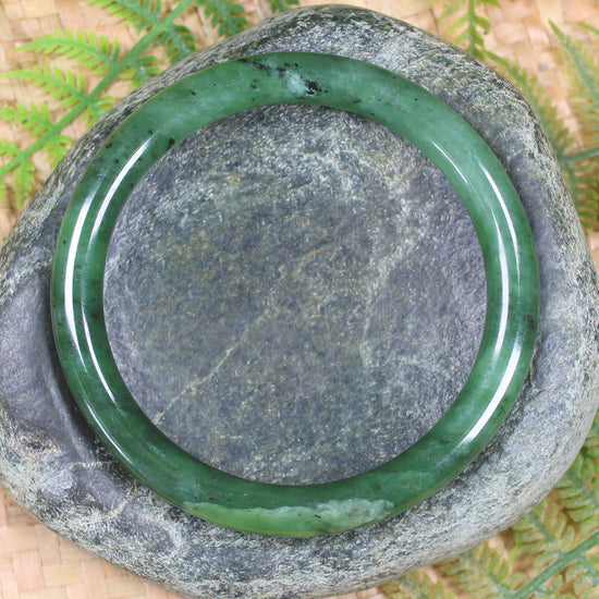 Bangle carved from Hapopo Pounamu - NZ Greenstone