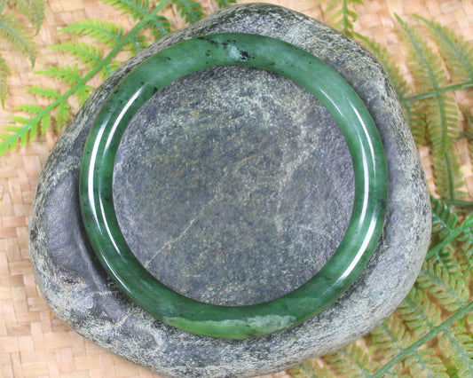 Bangle carved from Hapopo Pounamu - NZ Greenstone