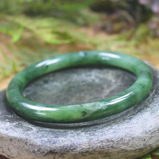 Bangle carved from Hapopo Pounamu - NZ Greenstone