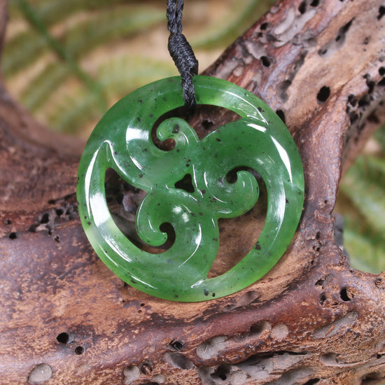 Koru carved from Hapopo Pounamu - NZ Greenstone