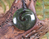 Koru carved from Rimu Pounamu - NZ Greenstone