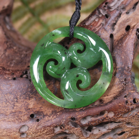 Koru carved from Hapopo Pounamu - NZ Greenstone