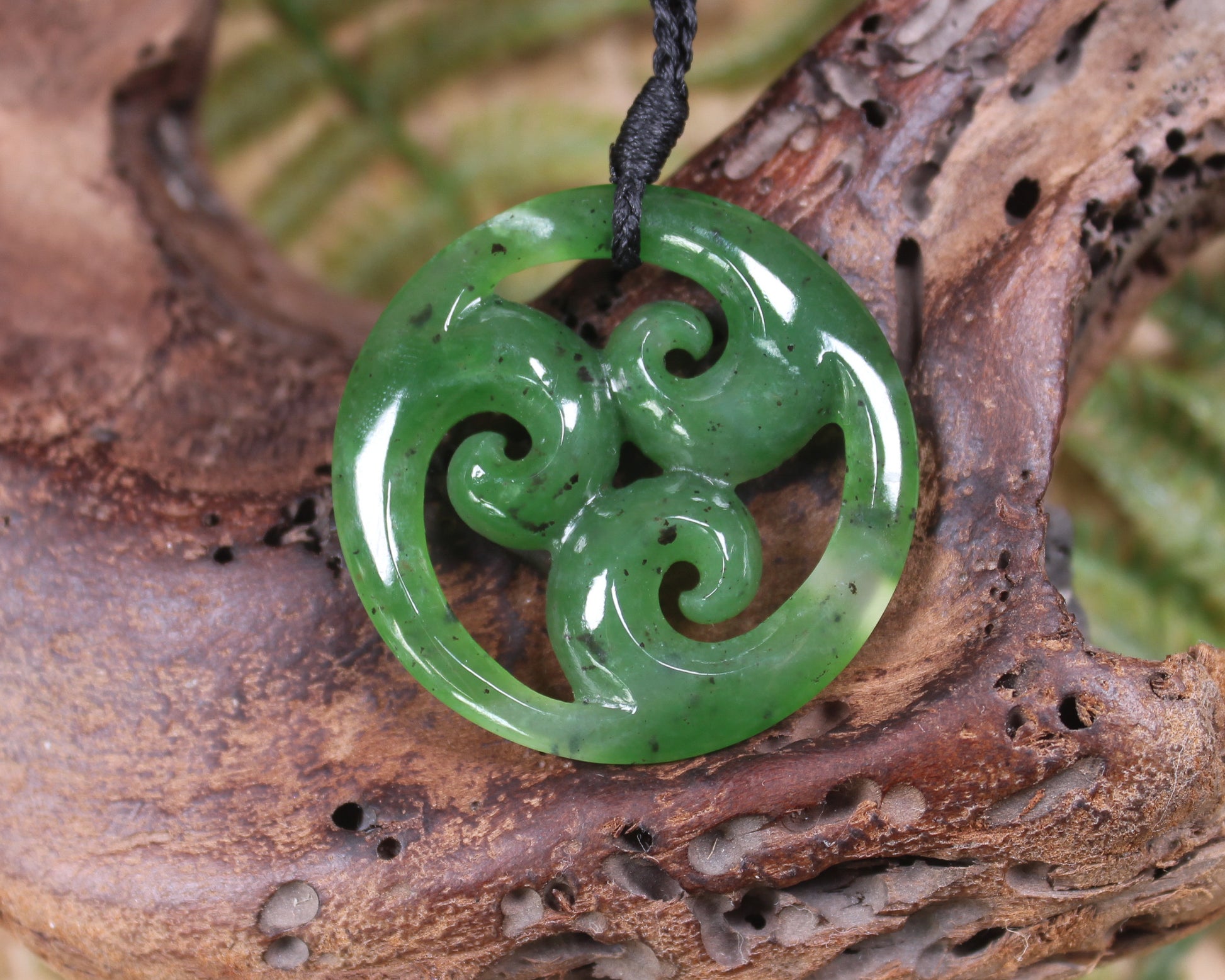Koru carved from Hapopo Pounamu - NZ Greenstone