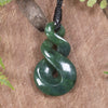 Twist carved from Kawakawa Pounamu - NZ Greenstone