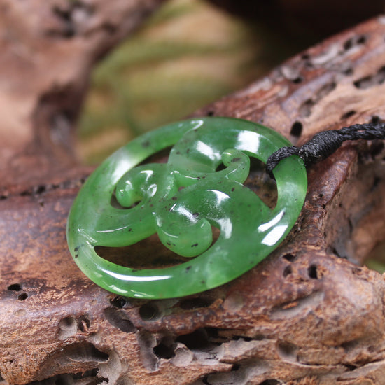 Koru carved from Hapopo Pounamu - NZ Greenstone