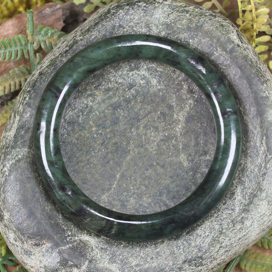 Bangle carved from Rimu Pounamu - NZ Greenstone