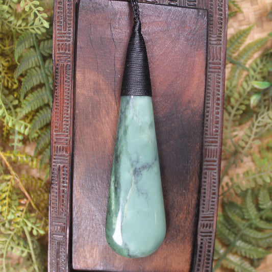 Roimata Teardrop carved from Inanga Pounamu - NZ Greenstone