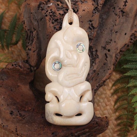 Hei Tiki carved from NZ Whale Bone
