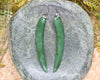 Huia Beak earrings carved from Hapopo Pounamu - NZ Greenstone