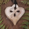 NZ Whale Bone Medium Heart Pendant (BP029) NZ SALE ONLY