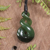 Twist carved from Kawakawa Pounamu - NZ Greenstone