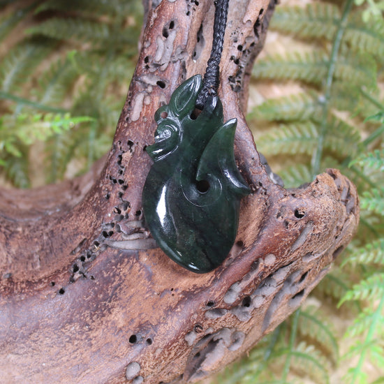 Manaia carved from Kawakawa Pounamu - NZ Greenstone