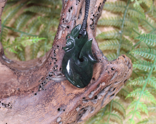 Manaia carved from Kawakawa Pounamu - NZ Greenstone